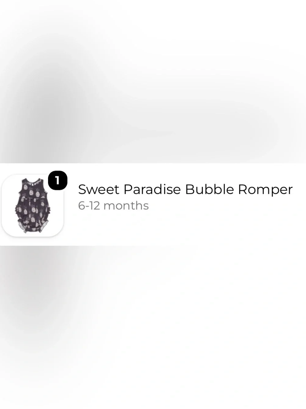 Little Sleepies Sweet Paradise Bubble Romper 6-12 Months